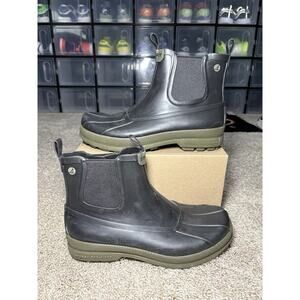 Sperry Black Green Topsider Waterproof Pull On Boots STS25810 Size 8.5 Men NEW